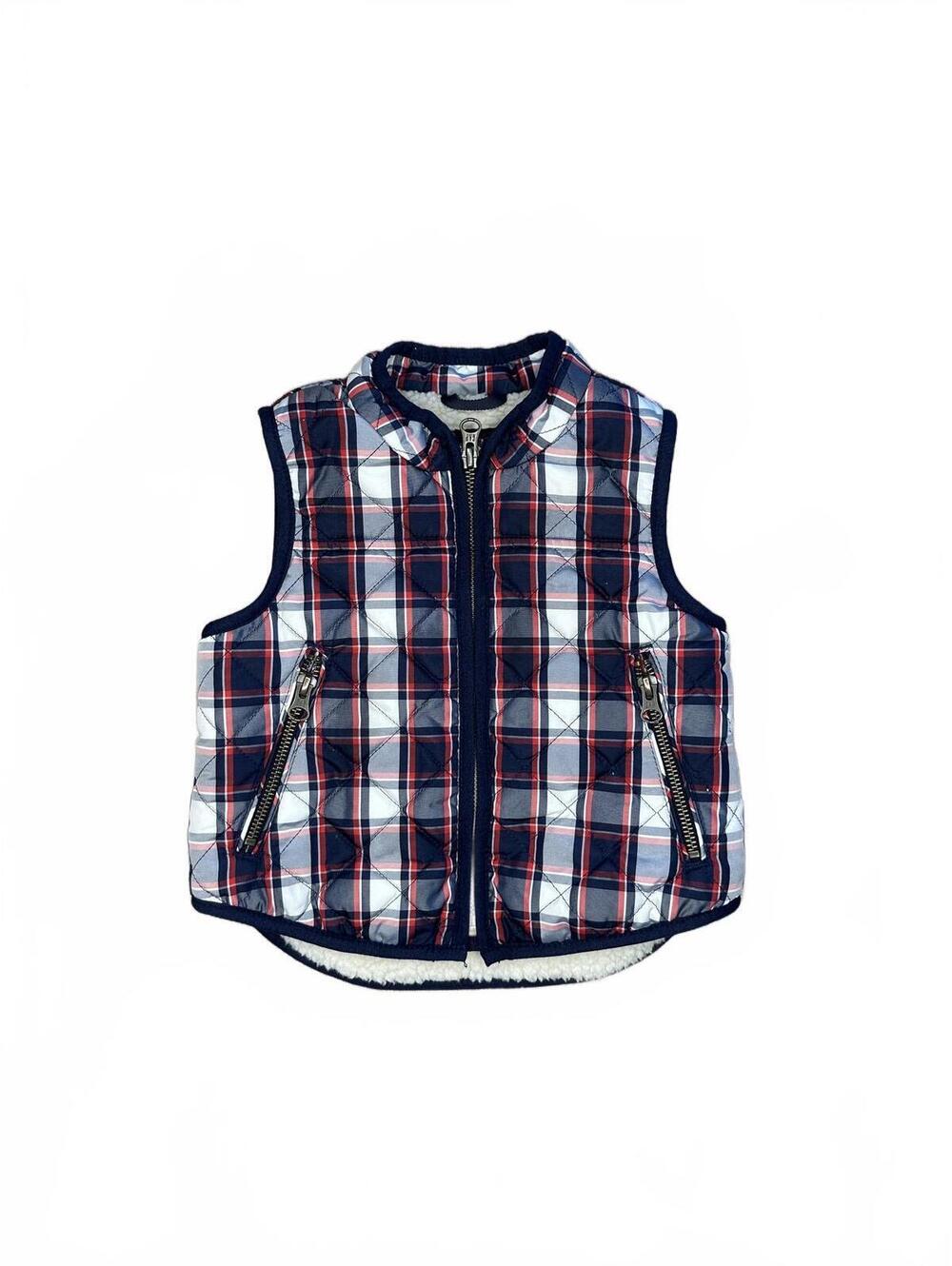Baby Gap Boys' Navy Plaid Vest Size 2 Toddler